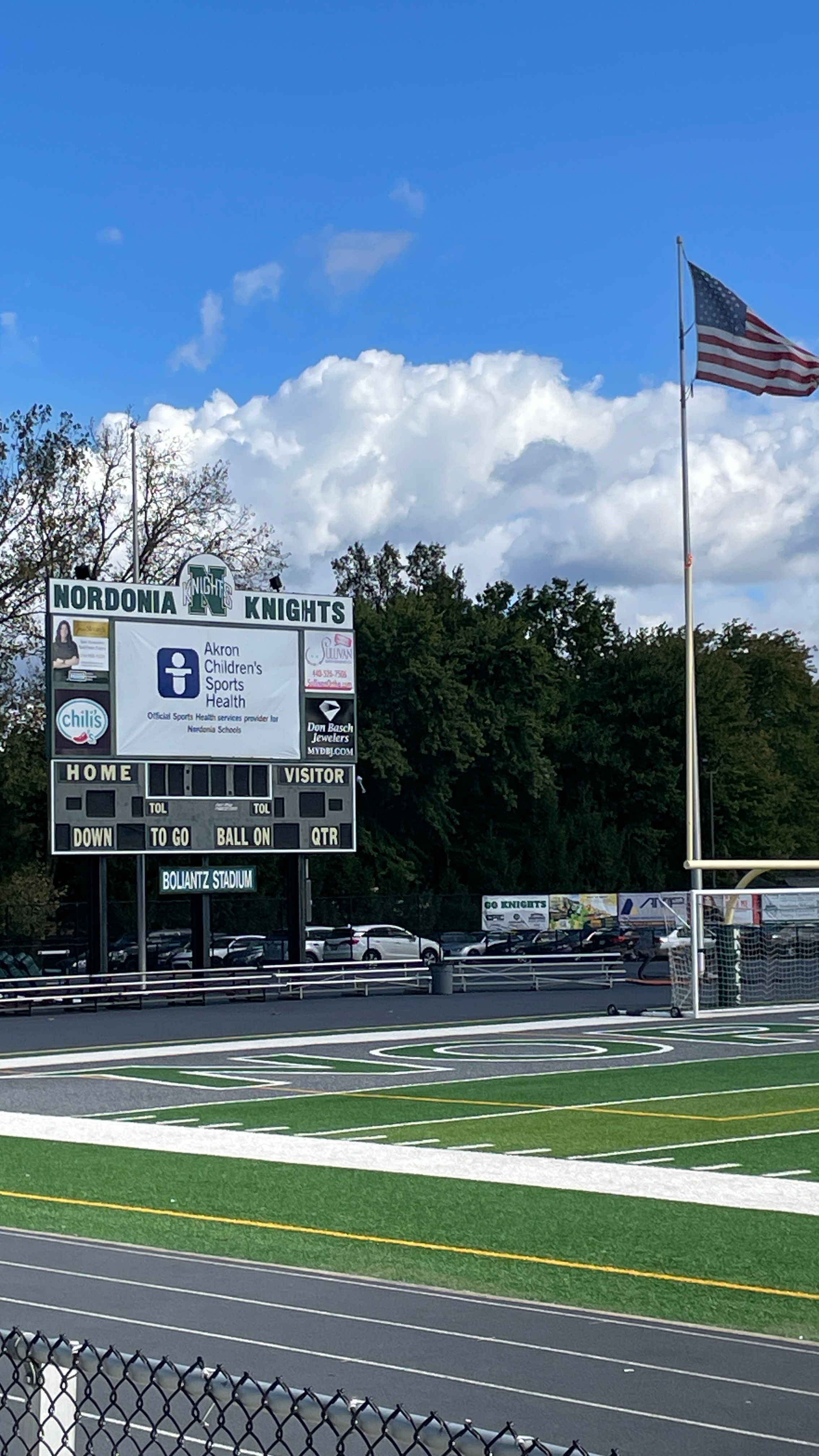 2025 26 NHS Stadium Akron Childrens Sports Health Scoreboard